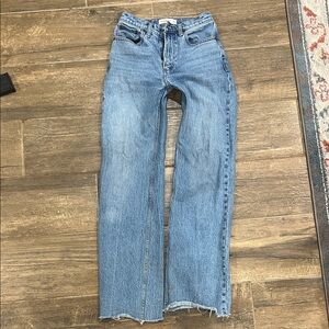 Abercrombie & Fitch Women's Straight Leg Jeans - Light Blue Denim